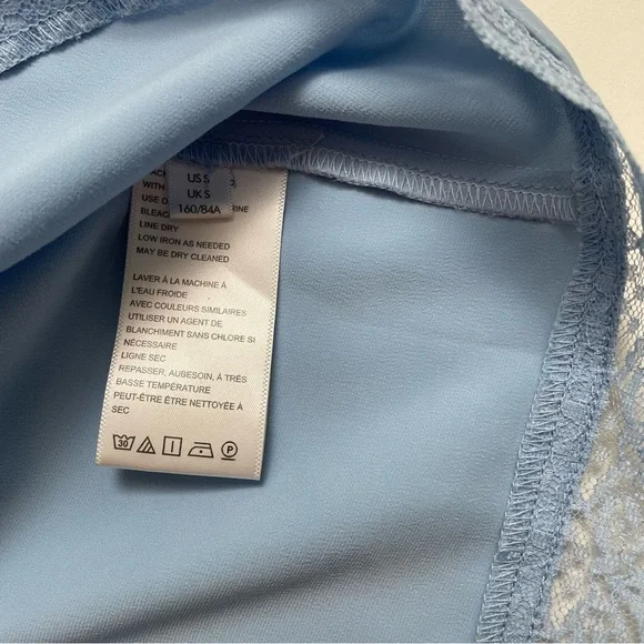 URBAN OUTFITTERS polyester “silky” lace trimmed slip dress - Picture 6 of 9